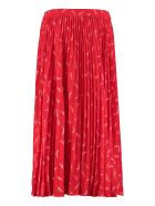 Printed Pleated Skirt MICHAEL Michael Kors Printed Pleated Skirt - Crimson