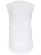 Balmain Tank Top With Metallic Logo Print Balmain Tank Top With Metallic Logo Print - White