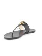 Gucci Black Leather Thong Sandal Gucci Black Leather Thong Sandal - Nero
