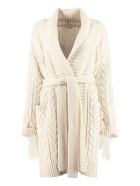 Parosh Fringed Knit Coat Parosh Fringed Knit Coat - panna