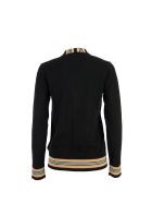 Burberry Cauca - Icon Stripe Detail Merino Wool Cardigan Burberry Cauca - Icon Stripe Detail Merino Wool Cardigan - Black