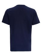 Kenzo Cotton T-shirt With Tiger Patch Logo Kenzo Cotton T-shirt With Tiger Patch Logo - Blu