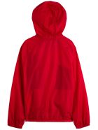 Red And Blue Nylon Jacket With Logo Gucci Red And Blue Nylon Jacket With Logo
