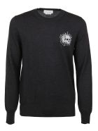 Crew Neck Pullover Alexander McQueen Crew Neck Pullover - Charcoal/silver