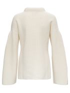 Loulou Studio Swaeter In Wool With Funnel Neck And Flared Sleeves Loulou Studio Swaeter In Wool With Funnel Neck And Flared Sleeves - WHITE