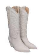 Elena Iachi Texan Boots In White Leather Elena Iachi Texan Boots In White Leather - white