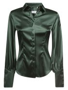 Plain Silk Shirt Eddy Monetti Plain Silk Shirt - Green