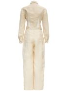 Alberta Ferretti Linen Suit In Ivory Colored Alberta Ferretti Linen Suit In Ivory Colored - White