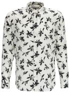 Saint Laurent Camicia In Seta Crepe De Chine Con Stampa Orchidea Selvatica Saint Laurent Camicia In Seta Crepe De Chine Con Stampa Orchidea Selvatica - White