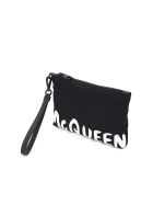 Travel Pouch Graffiti Logo Alexander McQueen Travel Pouch Graffiti Logo - Black/white