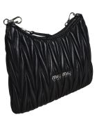Miu Miu Matelassé Crystal Embellished Shoulder Bag Miu Miu Matelassé Crystal Embellished Shoulder Bag - Black