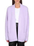 Rib-knit Cardigan Laneus Rib-knit Cardigan - Lilla