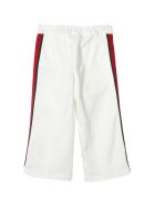 Gucci White Trousers With Side Band Gucci White Trousers With Side Band - Bianco