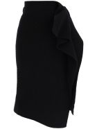 Sacai Wool Skirt With Ruffles Sacai Wool Skirt With Ruffles - 001 black