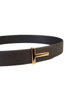Tom Ford Branded Belt Tom Ford Branded Belt - Marrone e Nero