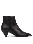 Aldo Castagna Black Hammered Leather Ankle Boot Aldo Castagna Black Hammered Leather Ankle Boot - Black