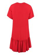 RED Valentino Ruffled Crepe Mini Dress RED Valentino Ruffled Crepe Mini Dress - red