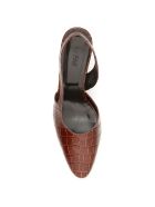 BY FAR Croc-print Lauren Slingbacks BY FAR Croc-print Lauren Slingbacks - NUTELLA (Brown)