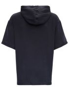 Bottega Veneta Stone Washed Silk Hooded T-shirt Bottega Veneta Stone Washed Silk Hooded T-shirt - Black