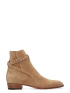 Saint Laurent Jodhpur Suede Ankle Boots Saint Laurent Jodhpur Suede Ankle Boots - Beige