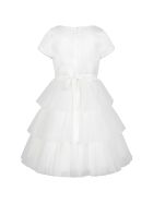 Blumarine White Dress For Girl With Rhinestones Blumarine White Dress For Girl With Rhinestones - White