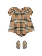 Burberry Vintage Check Print Dress Burberry Vintage Check Print Dress - Beige