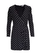RED Valentino Polka Dots Pattern Dress In Crepe RED Valentino Polka Dots Pattern Dress In Crepe - Black