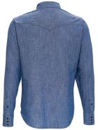 Saint Laurent Classic Western Cotton Blend Shirt Saint Laurent Classic Western Cotton Blend Shirt - Light blue