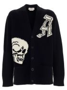 'skull' Cardigan Alexander McQueen 'skull' Cardigan - Black/ivory