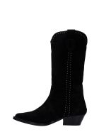The Seller Texan Boots In Black Suede The Seller Texan Boots In Black Suede - black