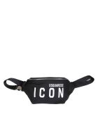 Dsqquared2 Icon Belt Bag In Technical Fabric Dsquared2 Dsqquared2 Icon Belt Bag In Technical Fabric - Black