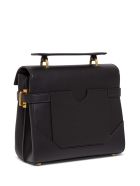 Balmain B-buzz Handbag In Black Leather With Logo Buckle Balmain B-buzz Handbag In Black Leather With Logo Buckle - Black