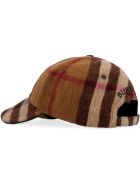 Burberry Check Motif Wool Baseball Cap Burberry Check Motif Wool Baseball Cap - brown