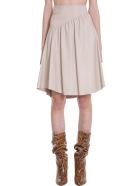 DROMe Skirt In Beige Leather DROMe Skirt In Beige Leather - beige