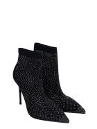 Le Silla High Heels Ankle Boots In Black Suede Le Silla High Heels Ankle Boots In Black Suede - black