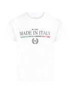 Dolce & Gabbana White T-shirt For Kids With Logos Dolce & Gabbana White T-shirt For Kids With Logos - WHITE