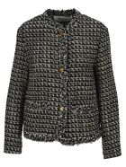 Valentino Embroidered Sensation Lurex Tweed Jacket Valentino Embroidered Sensation Lurex Tweed Jacket - BLACK