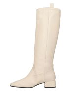 Fabio Rusconi Low Heels Boots In Beige Leather Fabio Rusconi Low Heels Boots In Beige Leather - beige