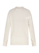 Simonetta Ivory Sweater For Girl With Logo Simonetta Ivory Sweater For Girl With Logo - Ivory