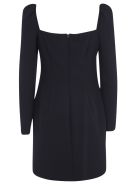 RED Valentino Rear Zip V-neck Dress RED Valentino Rear Zip V-neck Dress - Black