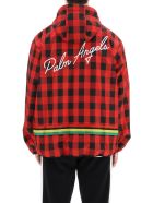 Nylon Windbreaker Jacket With Logo Palm Angels Nylon Windbreaker Jacket With Logo - Red