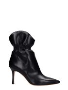 The Seller High Heels Ankle Boots In Black Leather The Seller High Heels Ankle Boots In Black Leather - black