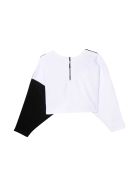 Balmain Two-tone Sweatshirt Balmain Two-tone Sweatshirt - Bianco