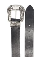Golden Goose Belt Lace Washed Leather Golden Goose Belt Lace Washed Leather - Black