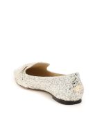 Jimmy Choo Gala Glitter Ballet Flats Jimmy Choo Gala Glitter Ballet Flats - MOON SAND (White)