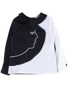Vivetta Little Girl Shirt Vivetta Little Girl Shirt - White/Black