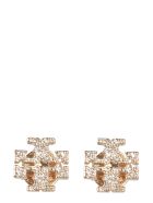 Crystal Logo Earrings Tory Burch Crystal Logo Earrings - Gold