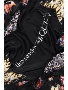 Alexander McQueen Butterfly Decay Silk Scarf Alexander McQueen Butterfly Decay Silk Scarf - BLACK