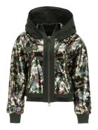 Mr & Mrs Italy Camouflage Sequined Bomber Jacket Mr & Mrs Italy Camouflage Sequined Bomber Jacket - CAMOU (Green)