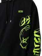 GCDS Black Cotton Hoodie GCDS Black Cotton Hoodie - Nero